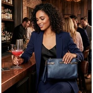 Bebe Portia Clutch Bag Black